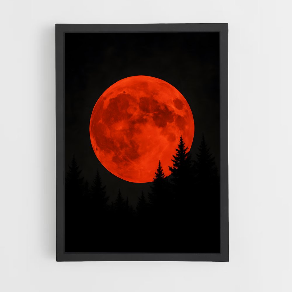 Poster Lune de sang énigmatique – affiche Système solaire (vue 2)